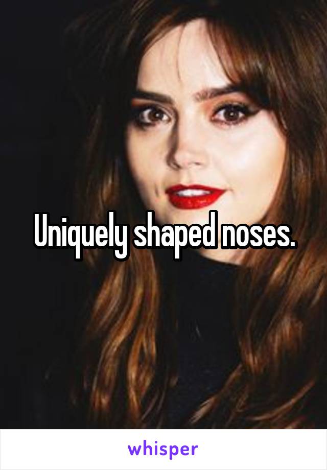 Uniquely shaped noses.