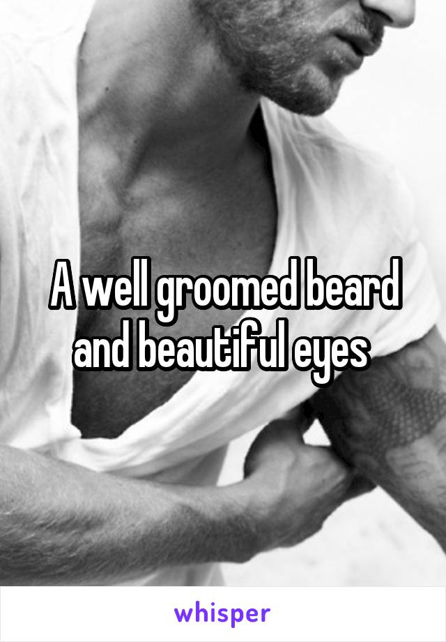 A well groomed beard and beautiful eyes 