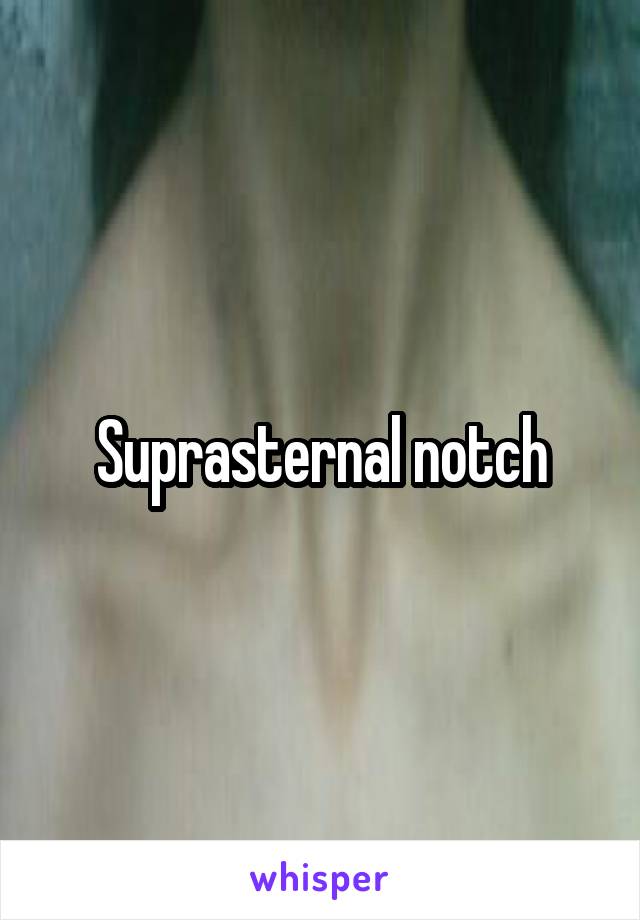 Suprasternal notch