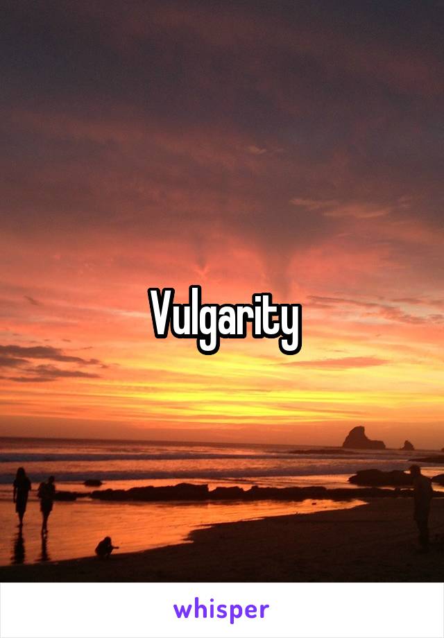 Vulgarity