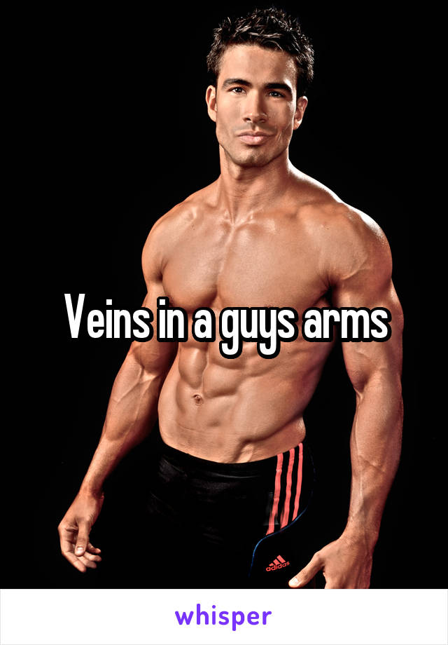 Veins in a guys arms