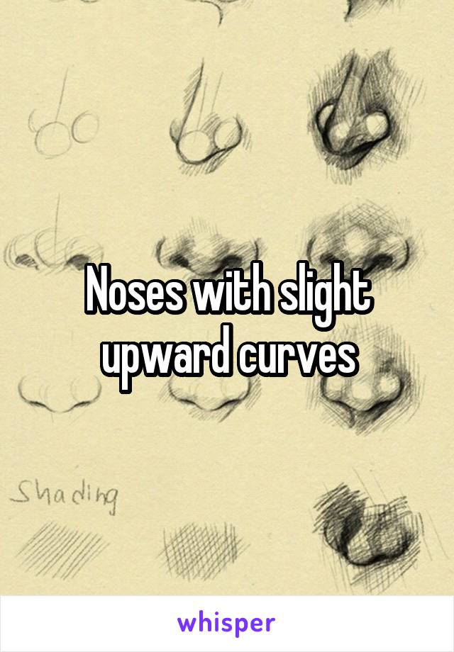 Noses with slight upward curves