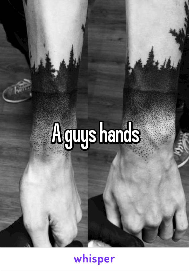 A guys hands