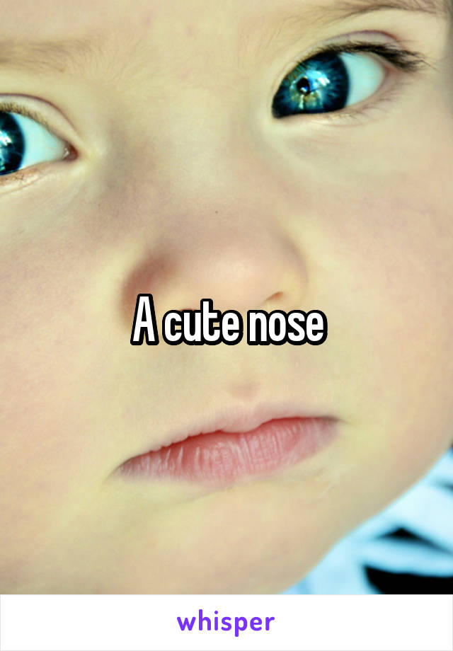 A cute nose