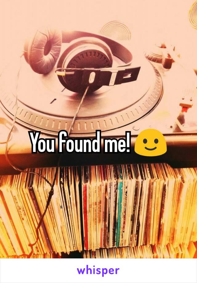 You found me! 🙂