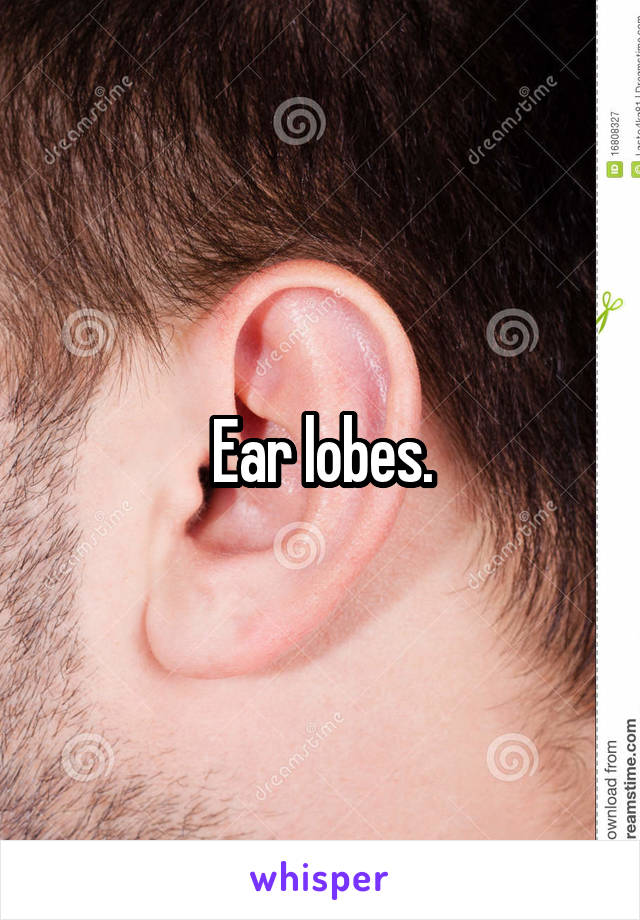 Ear lobes.