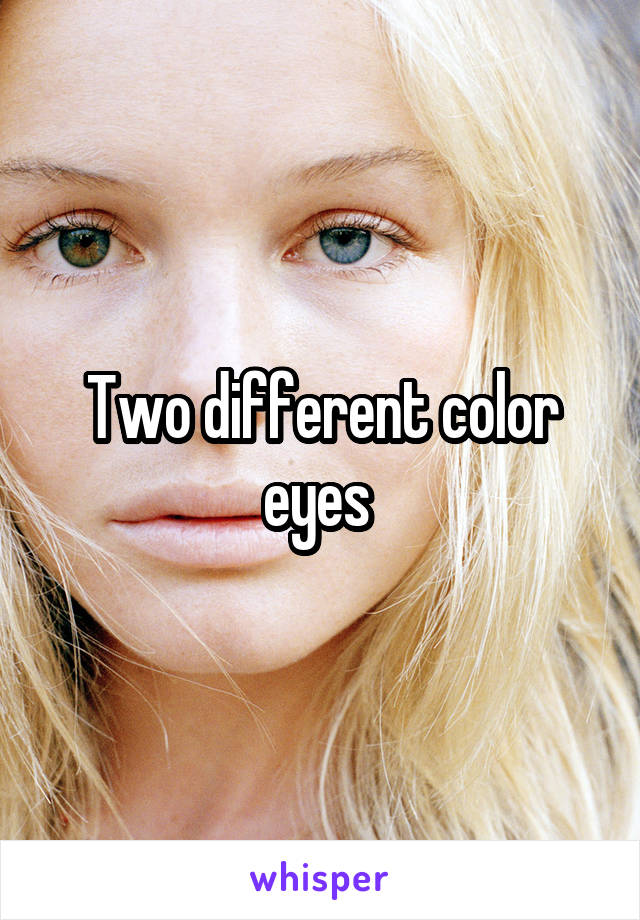 Two different color eyes 