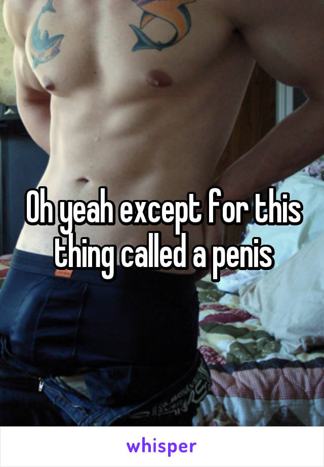 Oh yeah except for this thing called a penis