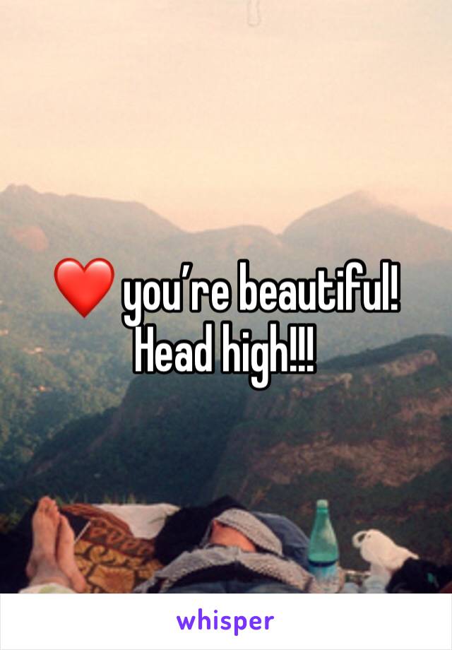 ❤️ you’re beautiful! Head high!!! 