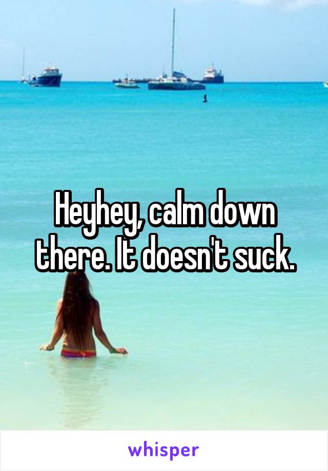 Heyhey, calm down there. It doesn't suck.