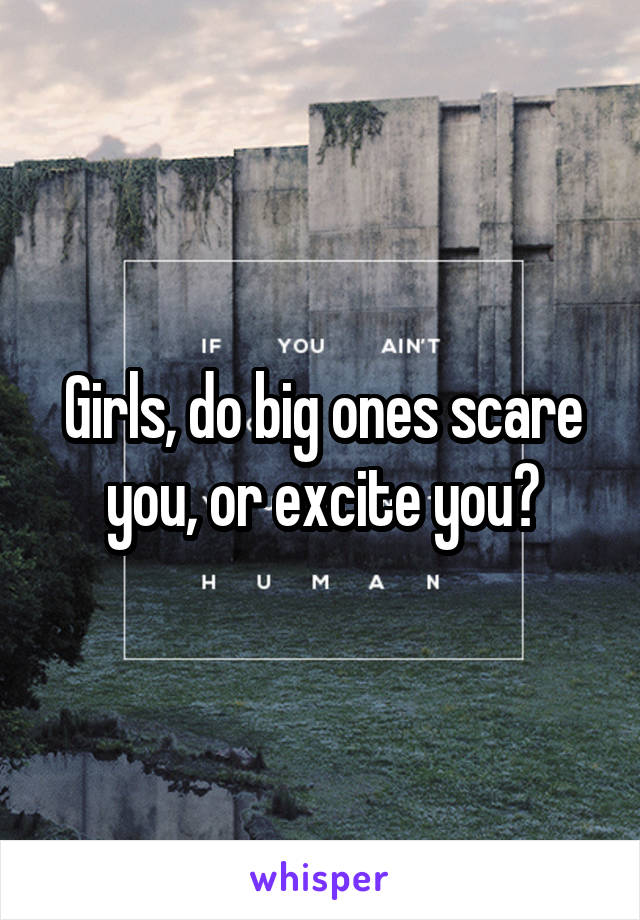 Girls, do big ones scare you, or excite you?