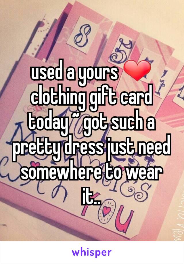 used a yours ❤ clothing gift card today ~ got such a pretty dress just need somewhere to wear it..