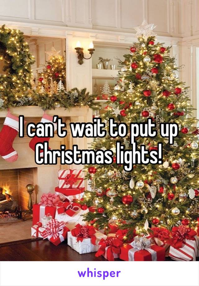 I can’t wait to put up Christmas lights!