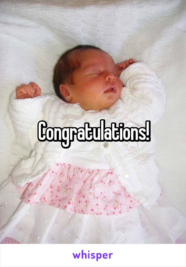 Congratulations!