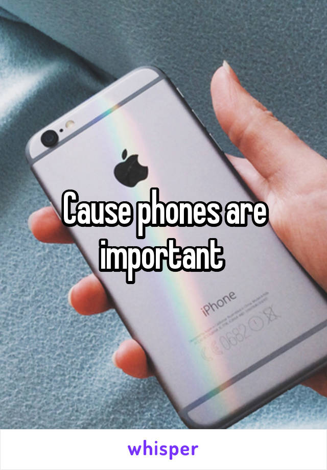 Cause phones are important 