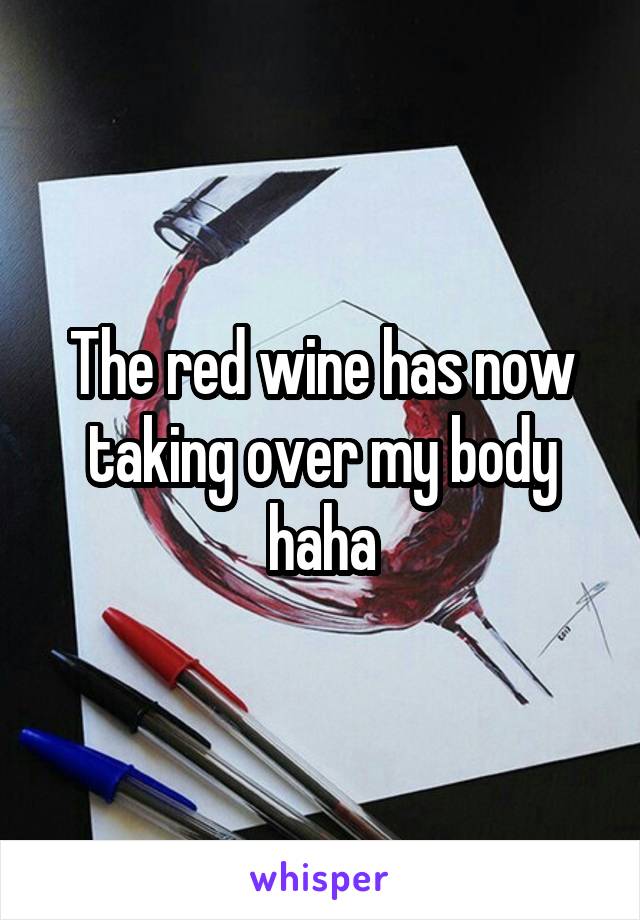 The red wine has now taking over my body haha