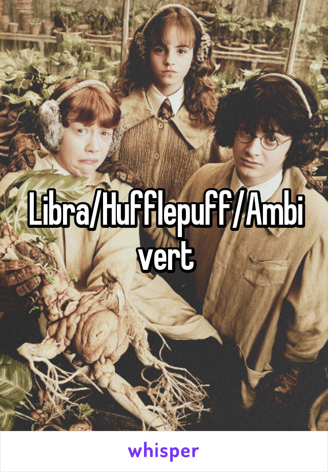 Libra/Hufflepuff/Ambivert