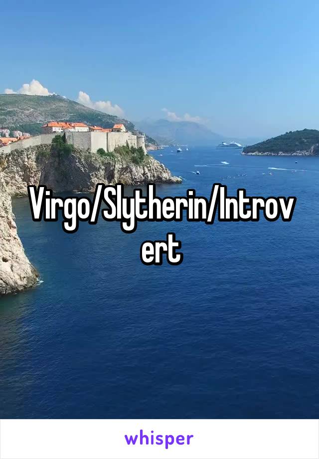 Virgo/Slytherin/Introvert