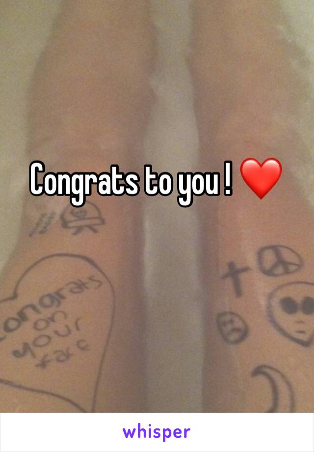 Congrats to you ! ❤️