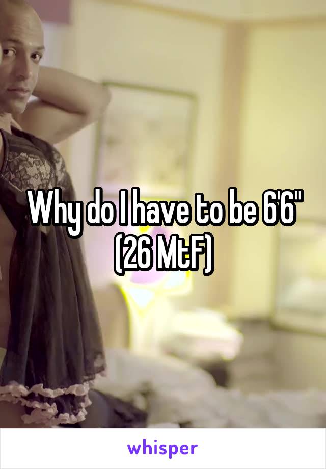 Why do I have to be 6'6" (26 MtF)