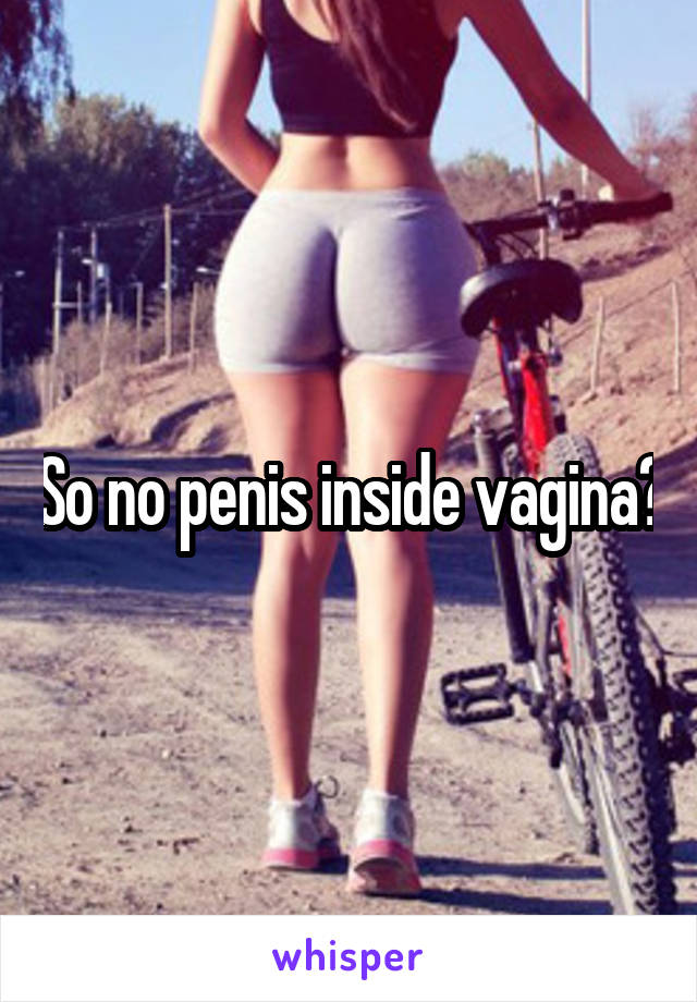So no penis inside vagina?