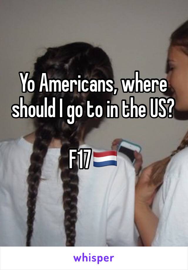Yo Americans, where should I go to in the US? 

F17🇳🇱