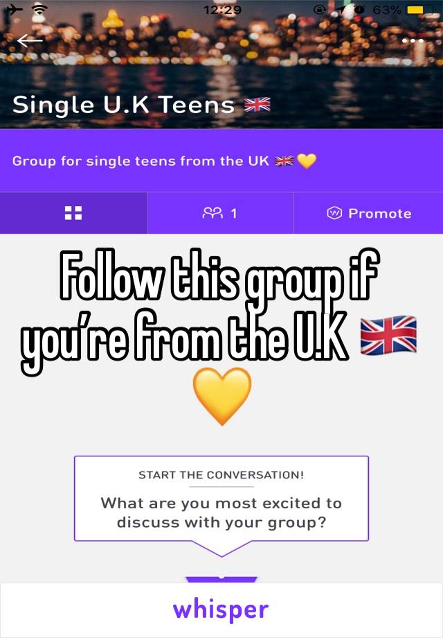 Follow this group if you’re from the U.K 🇬🇧 💛
