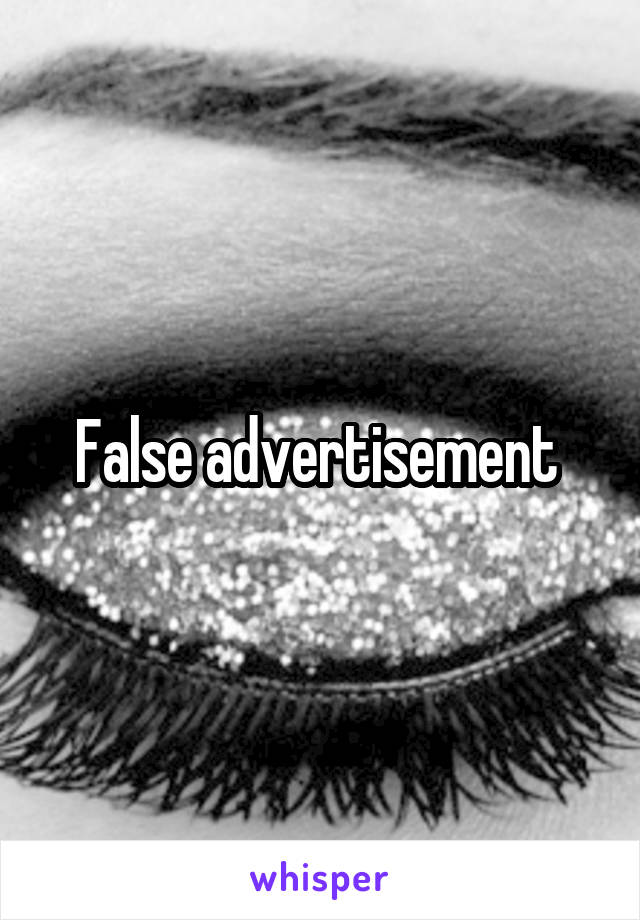 False advertisement 