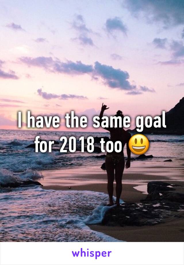I have the same goal for 2018 too 😃