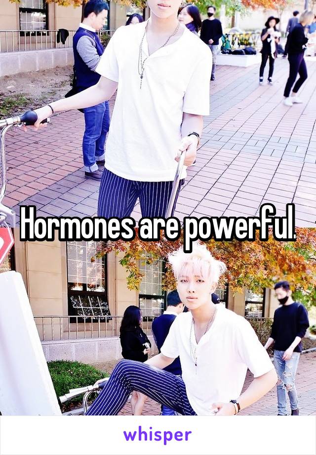 Hormones are powerful.