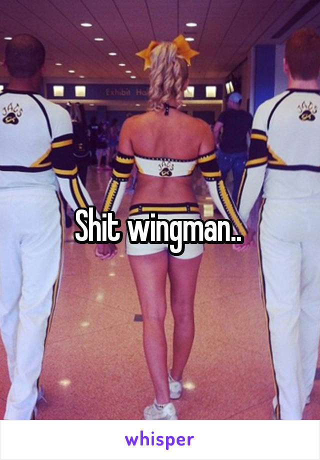 Shit wingman.. 