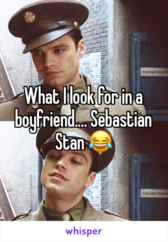 What I look for in a boyfriend.... Sebastian Stan 😂