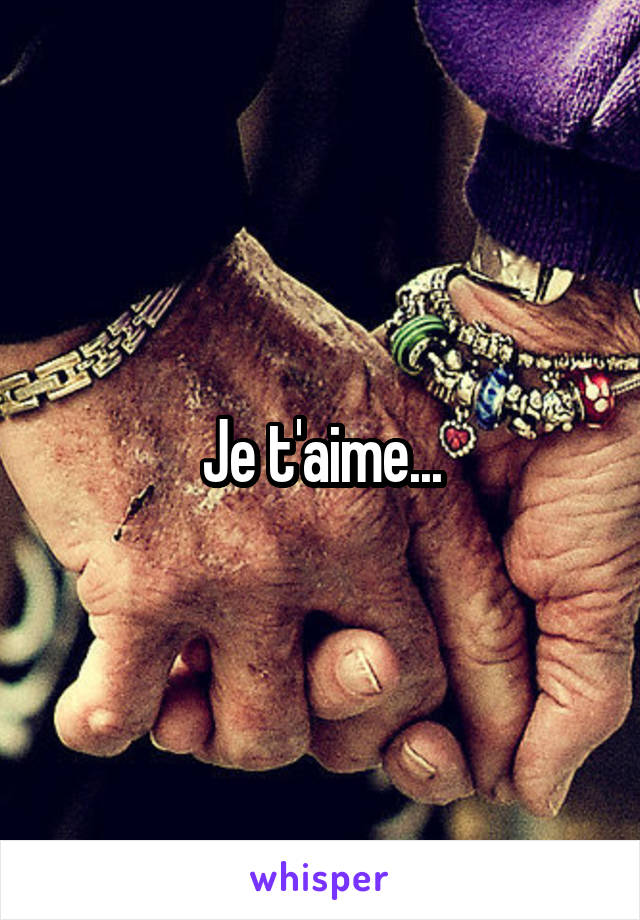 Je t'aime...