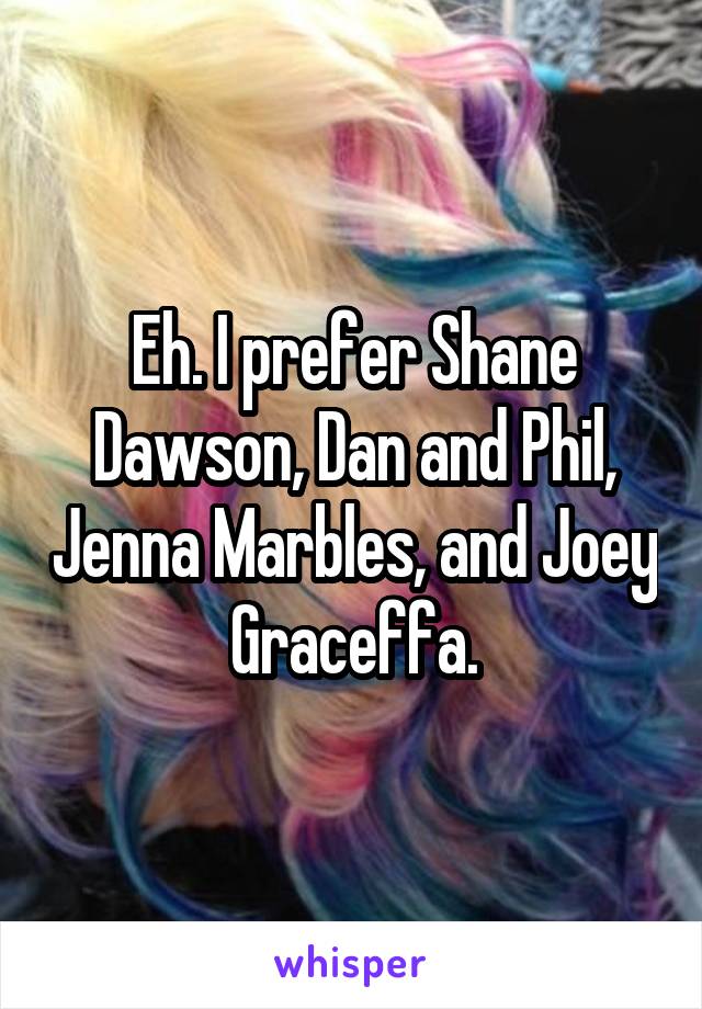 Eh. I prefer Shane Dawson, Dan and Phil, Jenna Marbles, and Joey Graceffa.