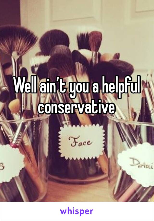 Well ain’t you a helpful conservative 