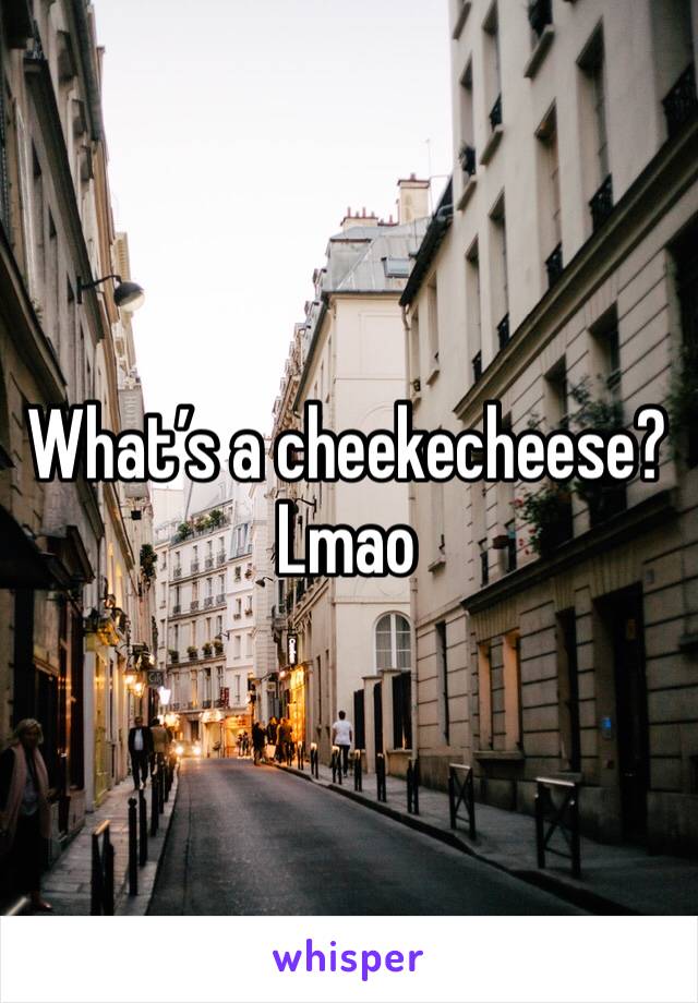 What’s a cheekecheese? Lmao