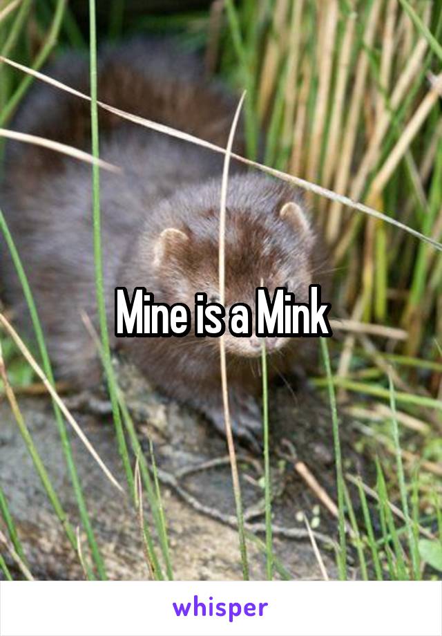 Mine is a Mink