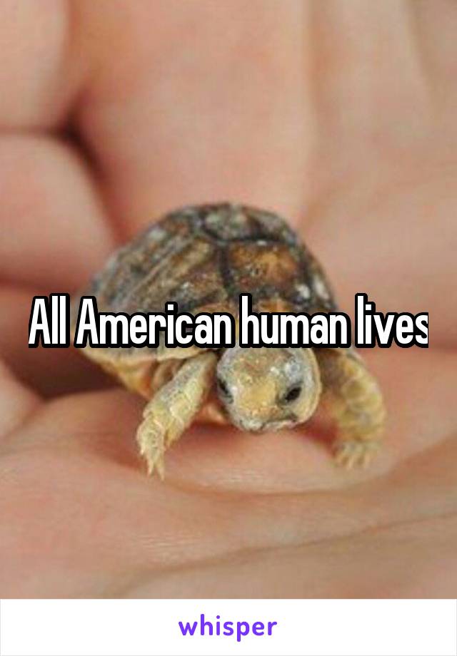 All American human lives