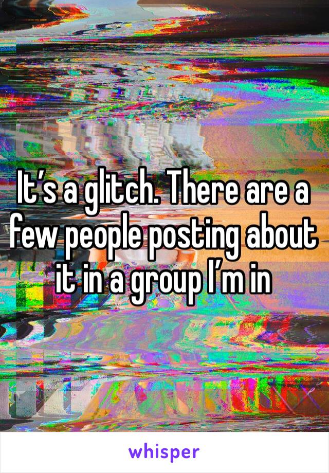 It’s a glitch. There are a few people posting about it in a group I’m in 