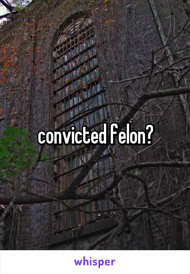 convicted felon?