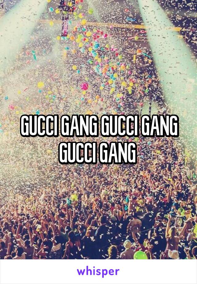 GUCCI GANG GUCCI GANG GUCCI GANG 