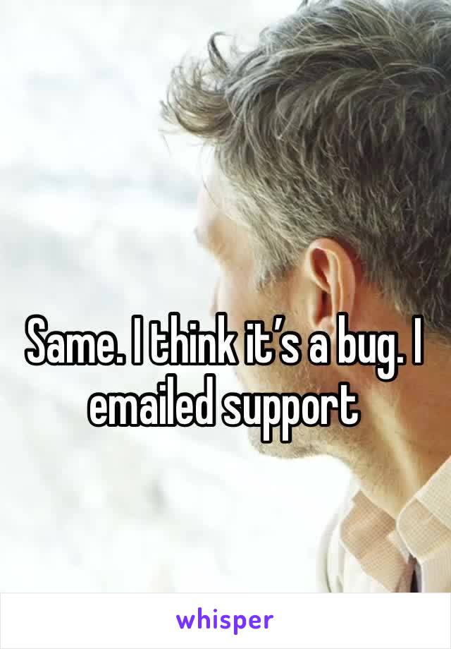 Same. I think it’s a bug. I emailed support