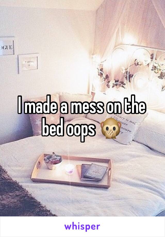 I made a mess on the bed oops 🙊