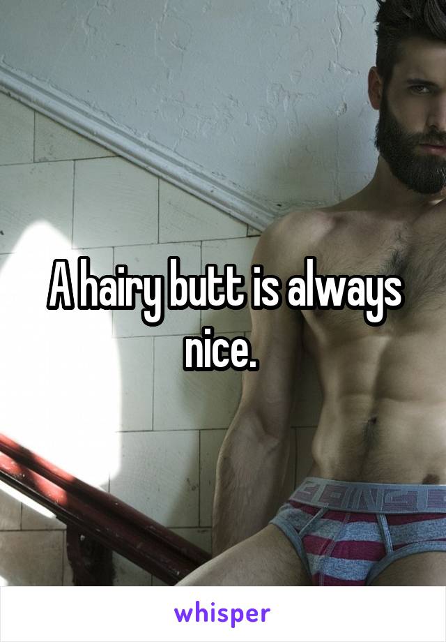 A hairy butt is always nice. 