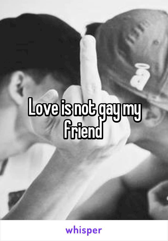 Love is not gay my friend 