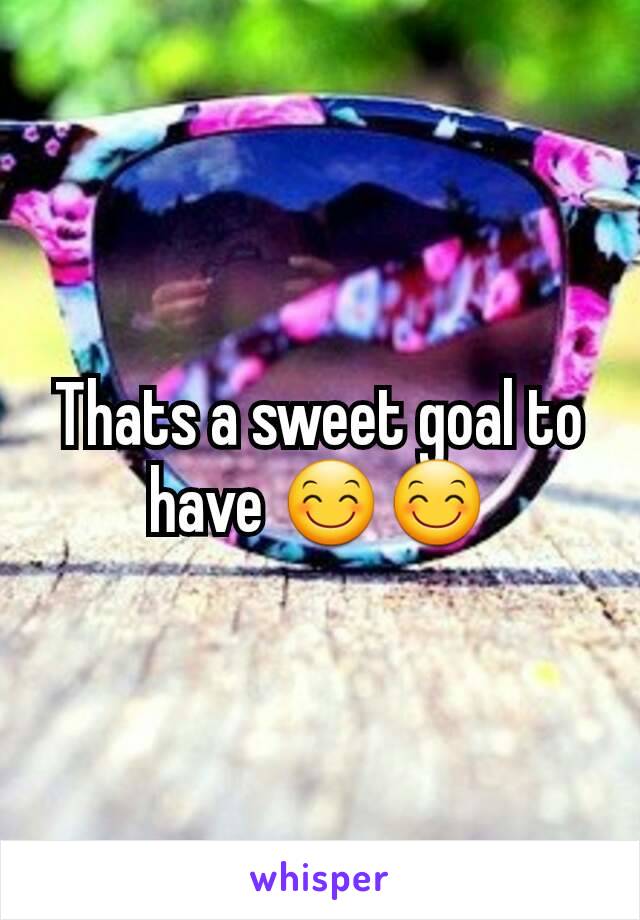 Thats a sweet goal to have 😊😊
