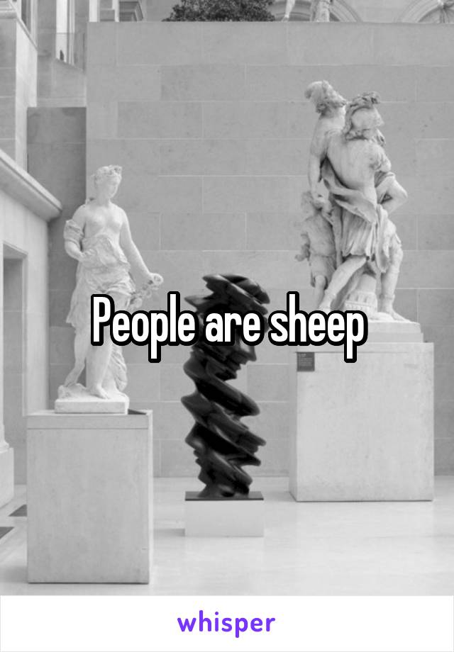 People are sheep