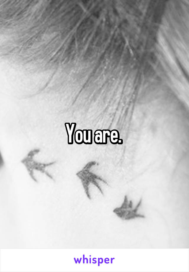 You are. 