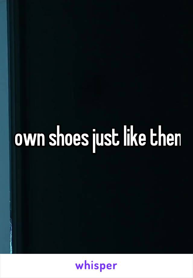 I own shoes just like them
