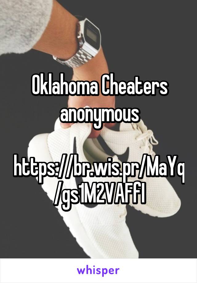 Oklahoma Cheaters anonymous

https://br.wis.pr/MaYq/gs1M2VAFfI